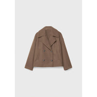 Ins Double-breasted Lapel Blazer Jacket Fashion Loose Woolen Short Coat Elegant Commuting Women's Clothing