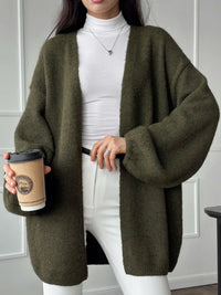 Fashion Mid-length Knitted Cardigan Top Women