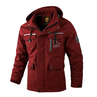 Fashion Men's Casual Windbreaker Jackets Hooded Jacket Man Waterproof Outdoor Soft Shell Winter Coat Clothing Warm Thick Tops