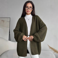 Fashion Mid-length Knitted Cardigan Top Women